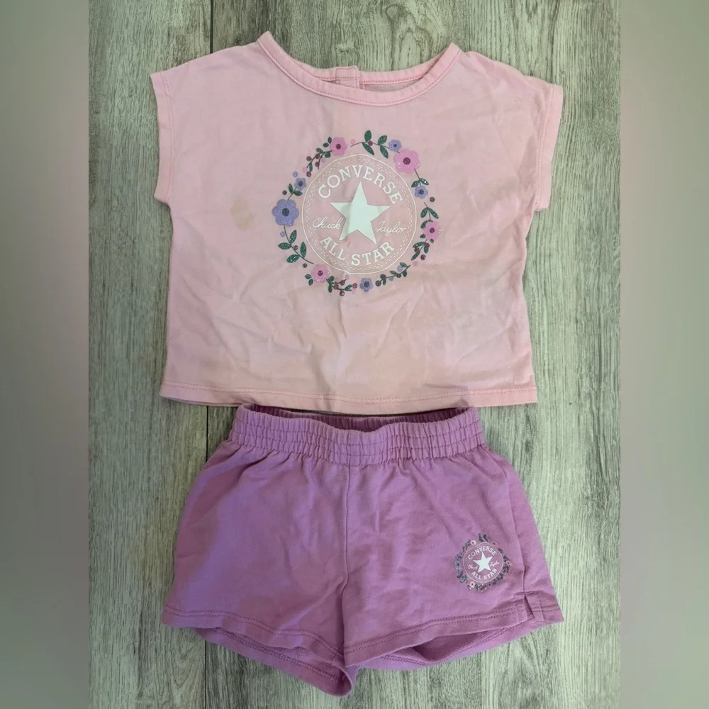 Converse Pink and purple Toddler Outfit